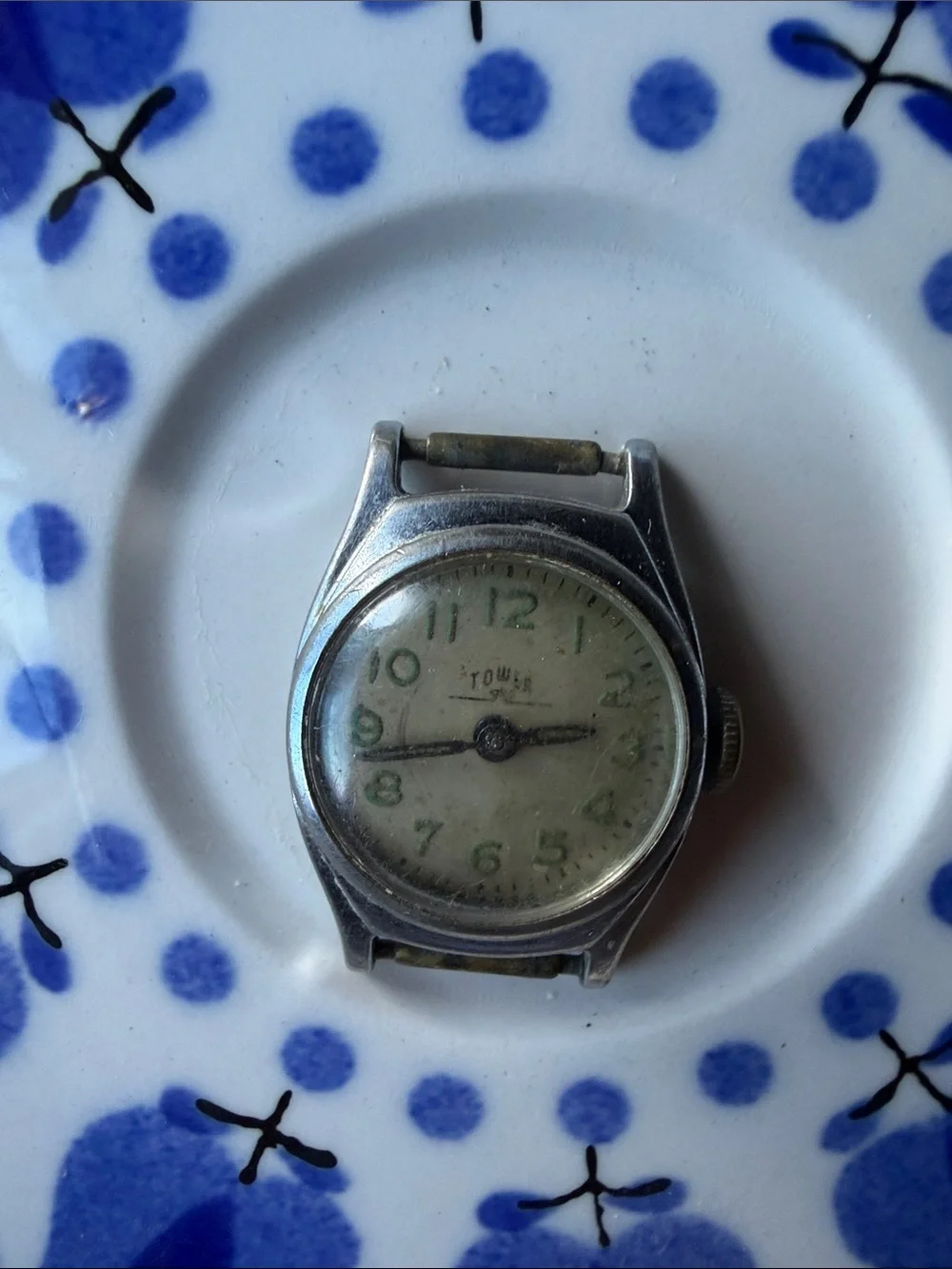Vintage Tower Stainless Steel Wristwatch - Silver